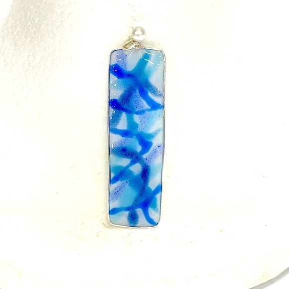 HANDMADE Original Abstract Resin Art Statement Pendant - Picture 5 of 9